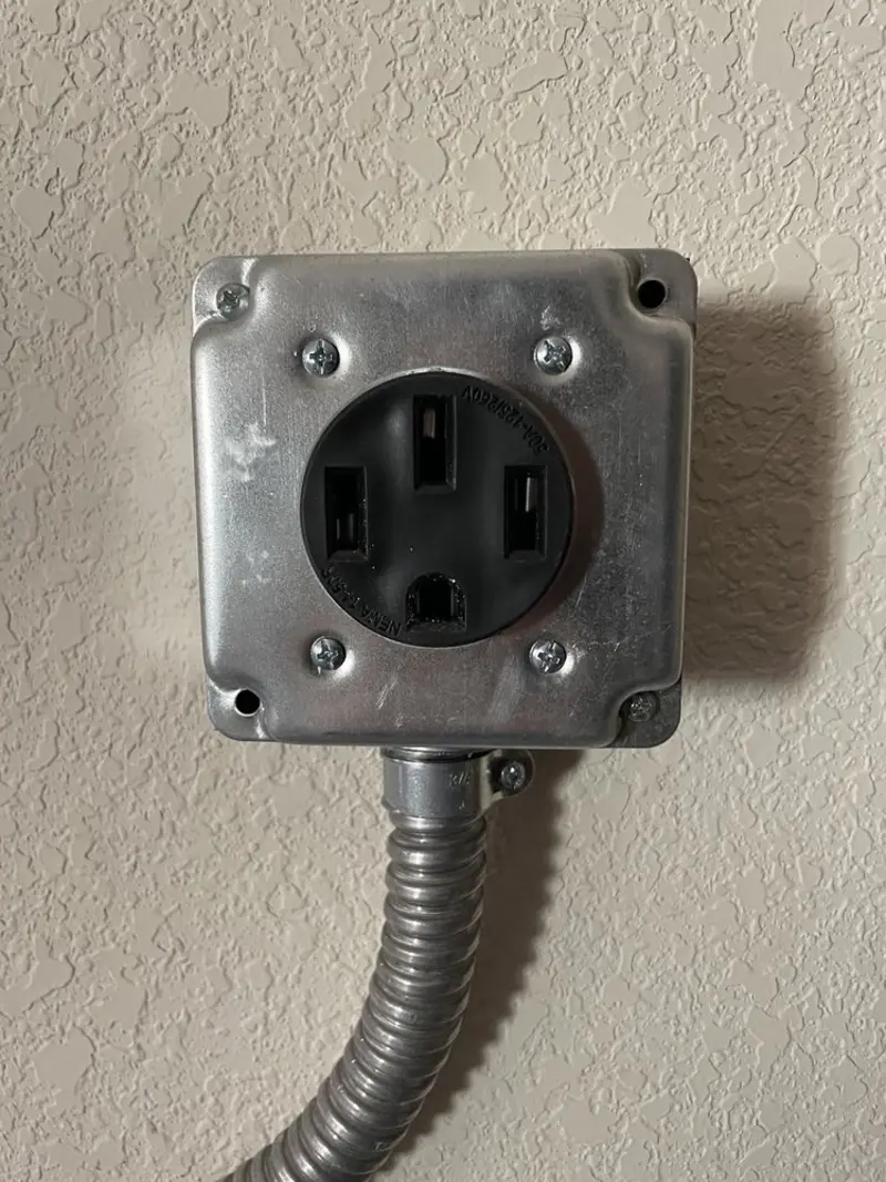 NEMA 14-50 outlet installed for Electrical Panel Upgrade in Granite Shoals